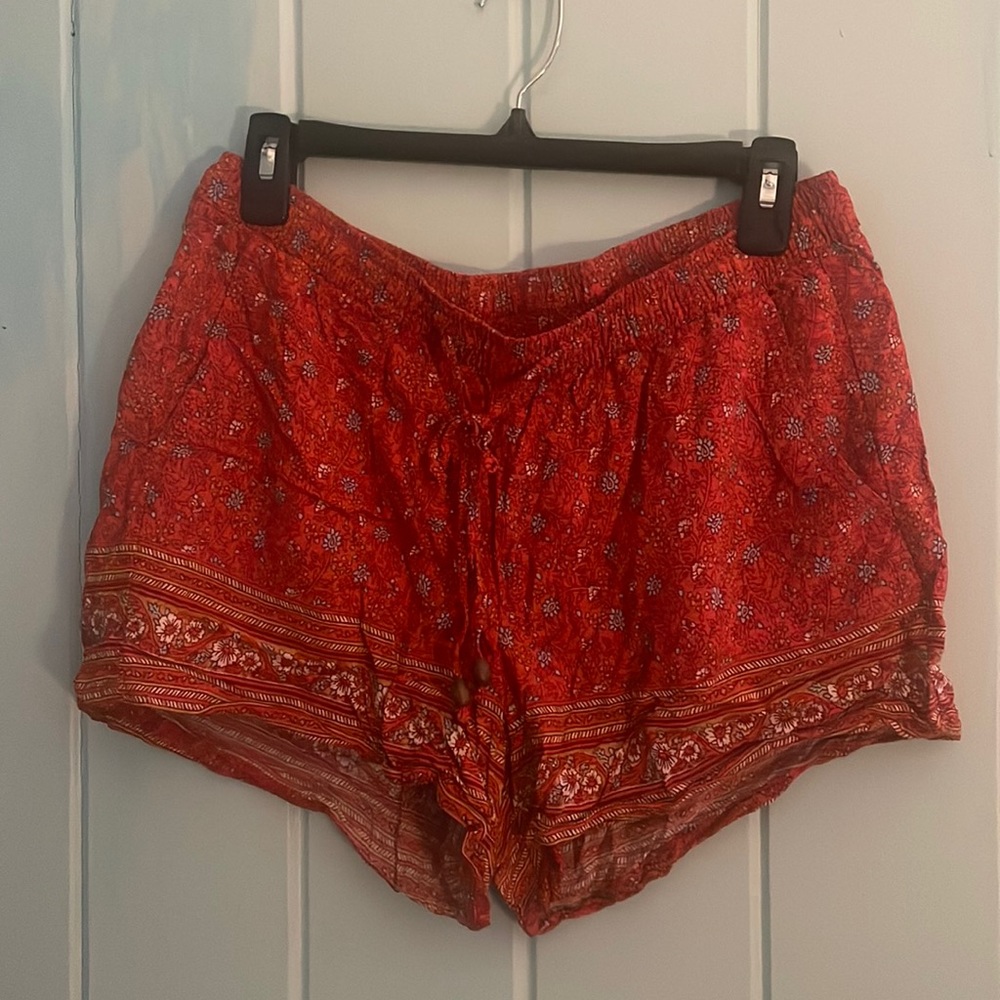 Old Navy Orange Boho rayon drawstring shorts medium